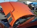 Motor vehicle Orange Vehicle Automotive exterior Hood