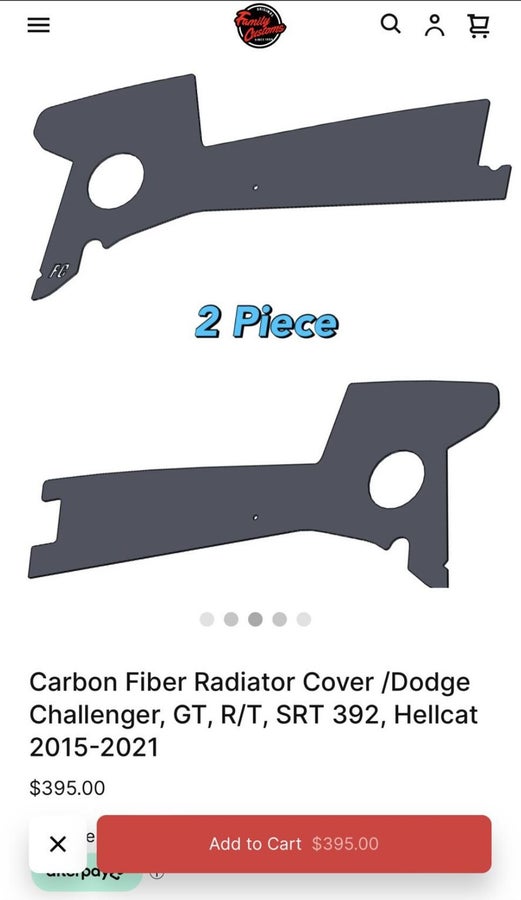 Family Custom’s 2 Piece Carbon Fiber Radiator Cover